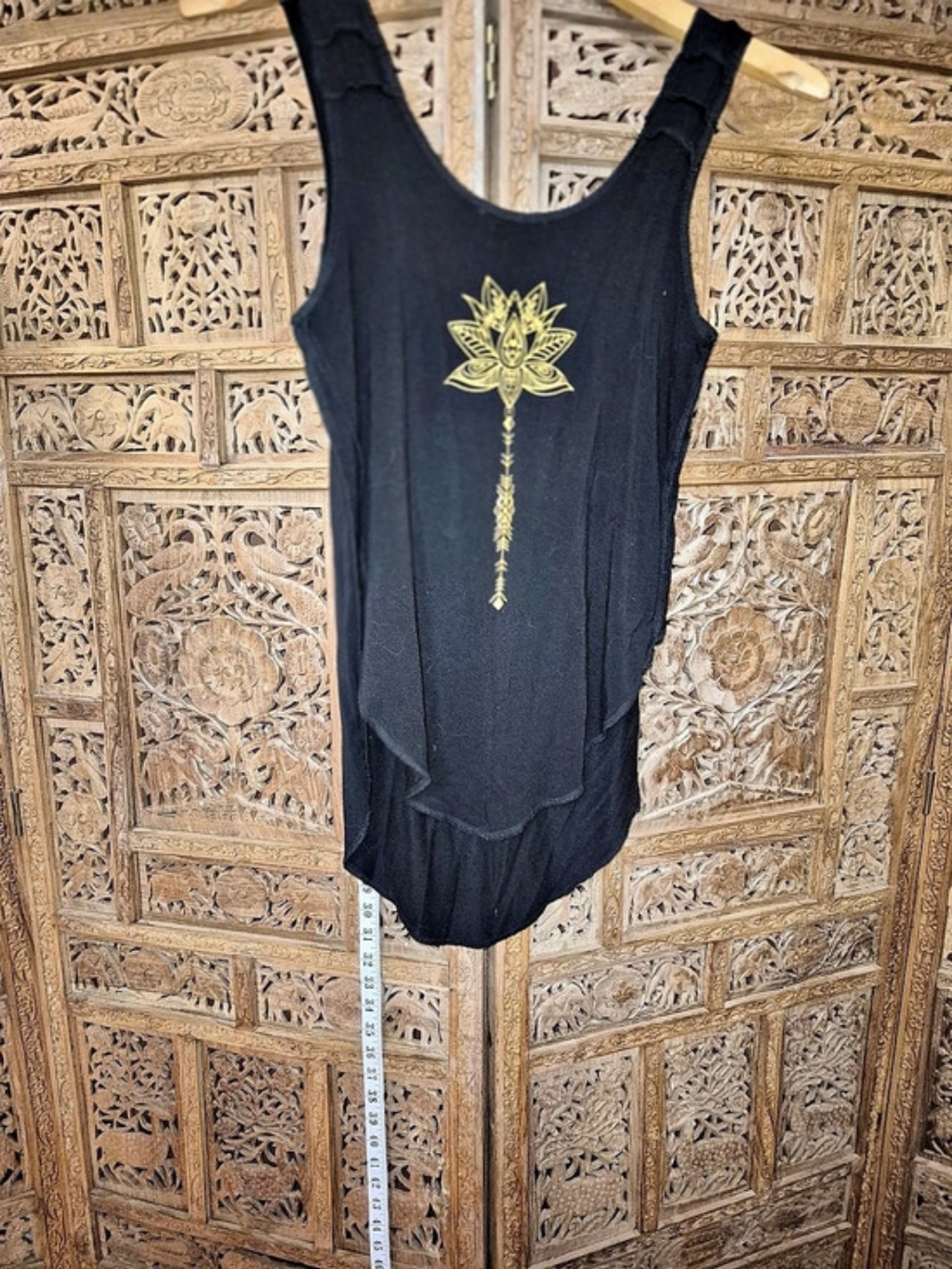 Black Gold Graphic Tank Top Like New